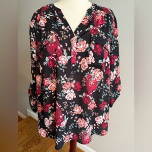 NWT DisneyXTorrid Beauty and the Beast Harper Blouse - Torrid Size 3 (22-24, 3X)